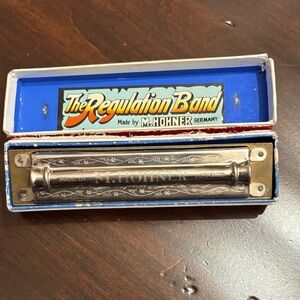 Vintage M. Hohner Regulation Band Harmonica with Original Box Made in Germany